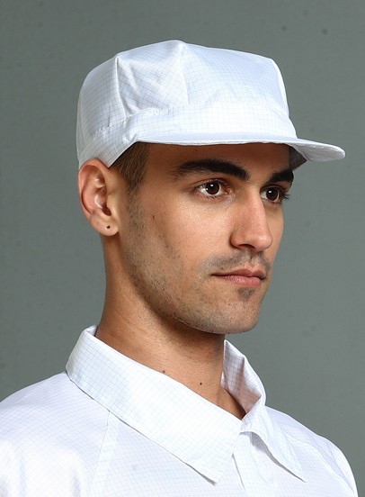 工作帽（白格）